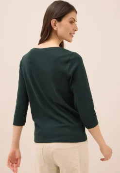 Basic shirt met V-hals