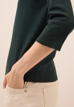 Basic shirt met V-hals