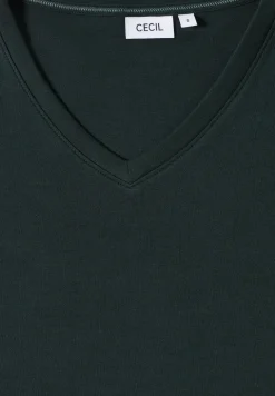 Basic shirt met V-hals