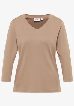 Basic shirt met V-hals
