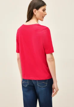 Basic shirt met V-hals