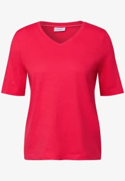 Basic shirt met V-hals