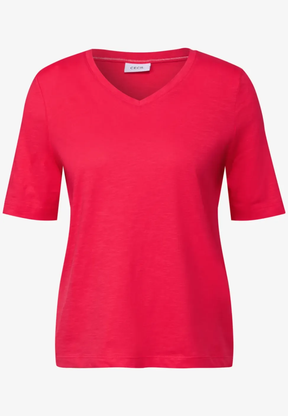 Basic shirt met V-hals