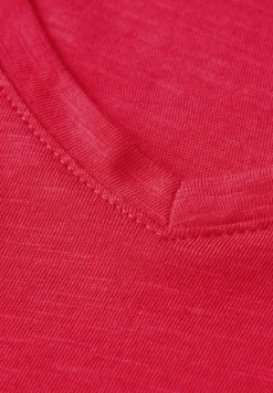 Basic shirt met V-hals