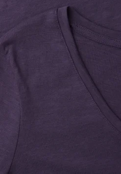 Basic Shirt met V-hals in effen kleur