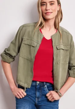 Basic Shirt met V-hals in effen kleur