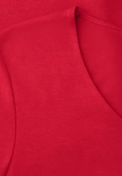 Basic Shirt met V-hals in effen kleur