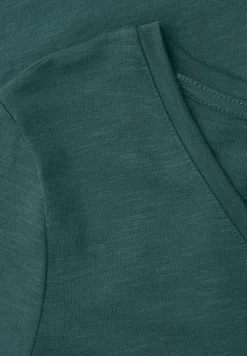 Basic Shirt met V-hals in effen kleur
