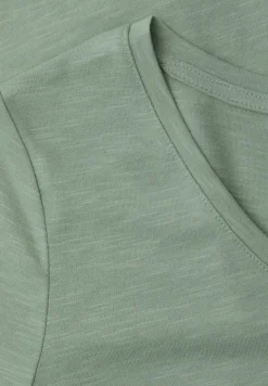 Basic Shirt met V-hals in effen kleur