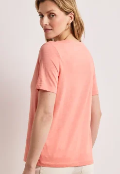 Basic Shirt met V-hals in effen kleur