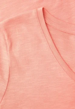 Basic Shirt met V-hals in effen kleur