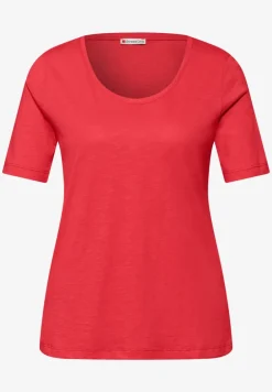 Basic Shirt met V-hals in effen kleur