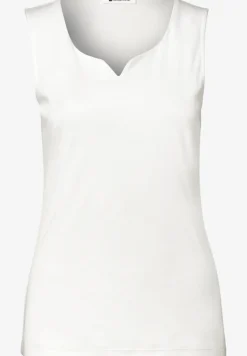 Basic top met hartvormige halslijn