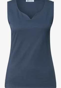 Basic top met hartvormige halslijn