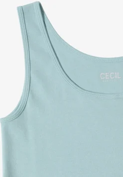 Basic top met ronde hals gemaakt van katoen