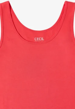 Basic top met ronde hals gemaakt van katoen
