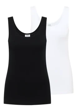 Basic top met ronde hals in een 2-pack