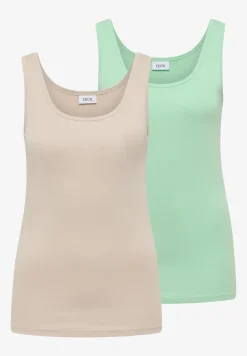 Basic top met ronde hals in een 2-pack