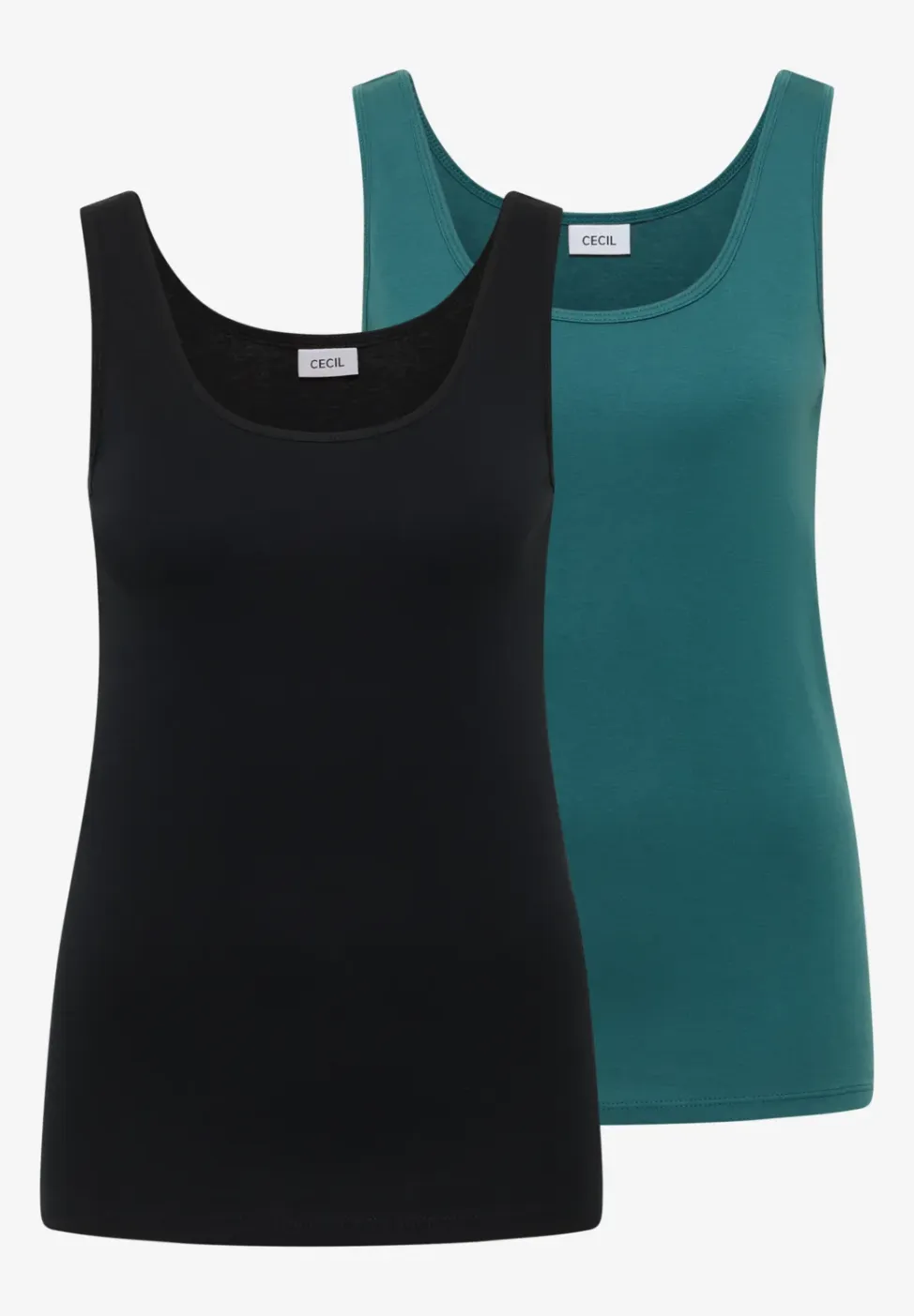 Basic top met ronde hals in een 2-pack