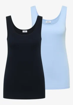 Basic top met ronde hals in een 2-pack