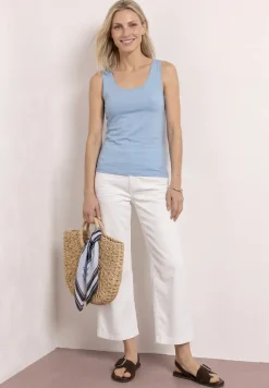 Basic top met ronde hals in jersey