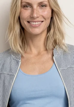 Basic top met ronde hals in jersey