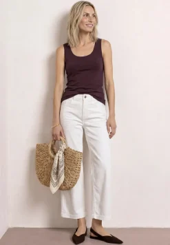 Basic top met ronde hals in jersey