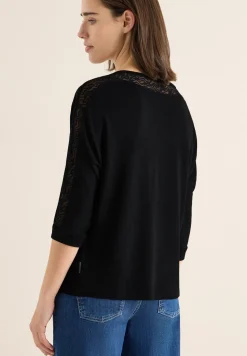 Batwing shirt met mesh