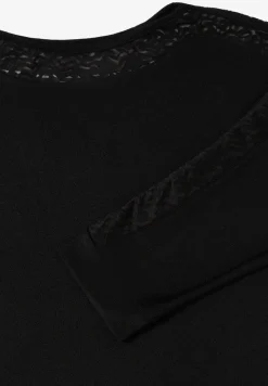 Batwing shirt met mesh