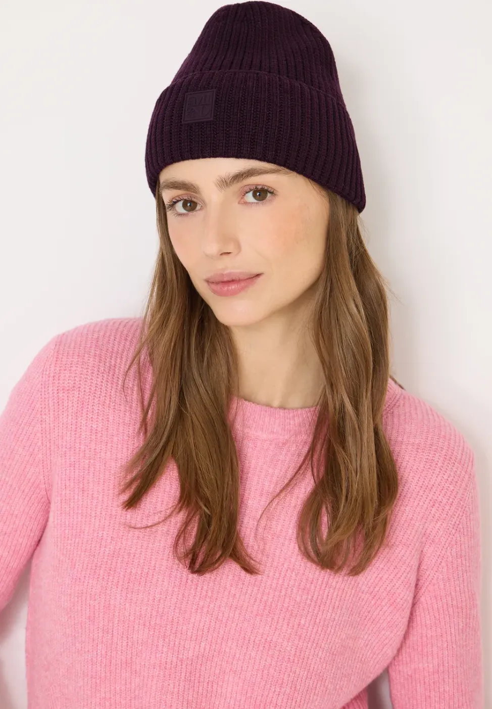 Beanie in effen kleur