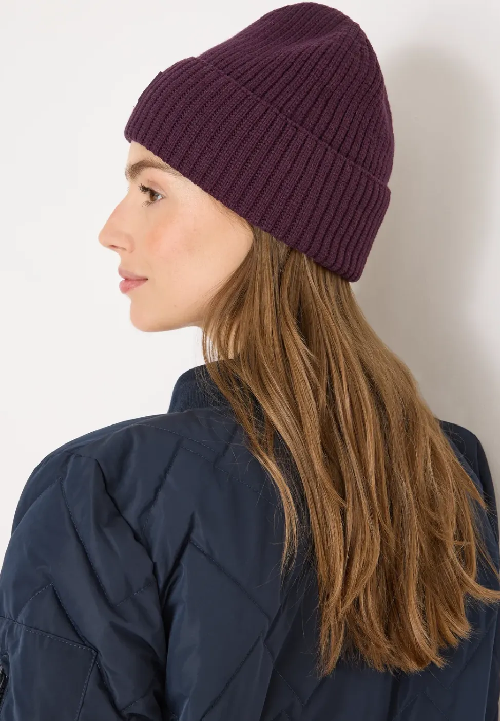 Beanie in effen kleur