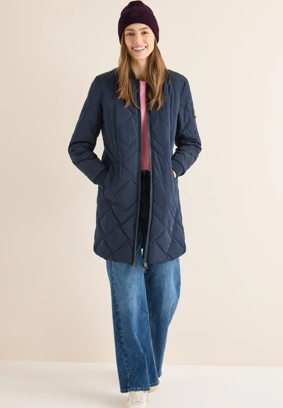 Beanie in effen kleur