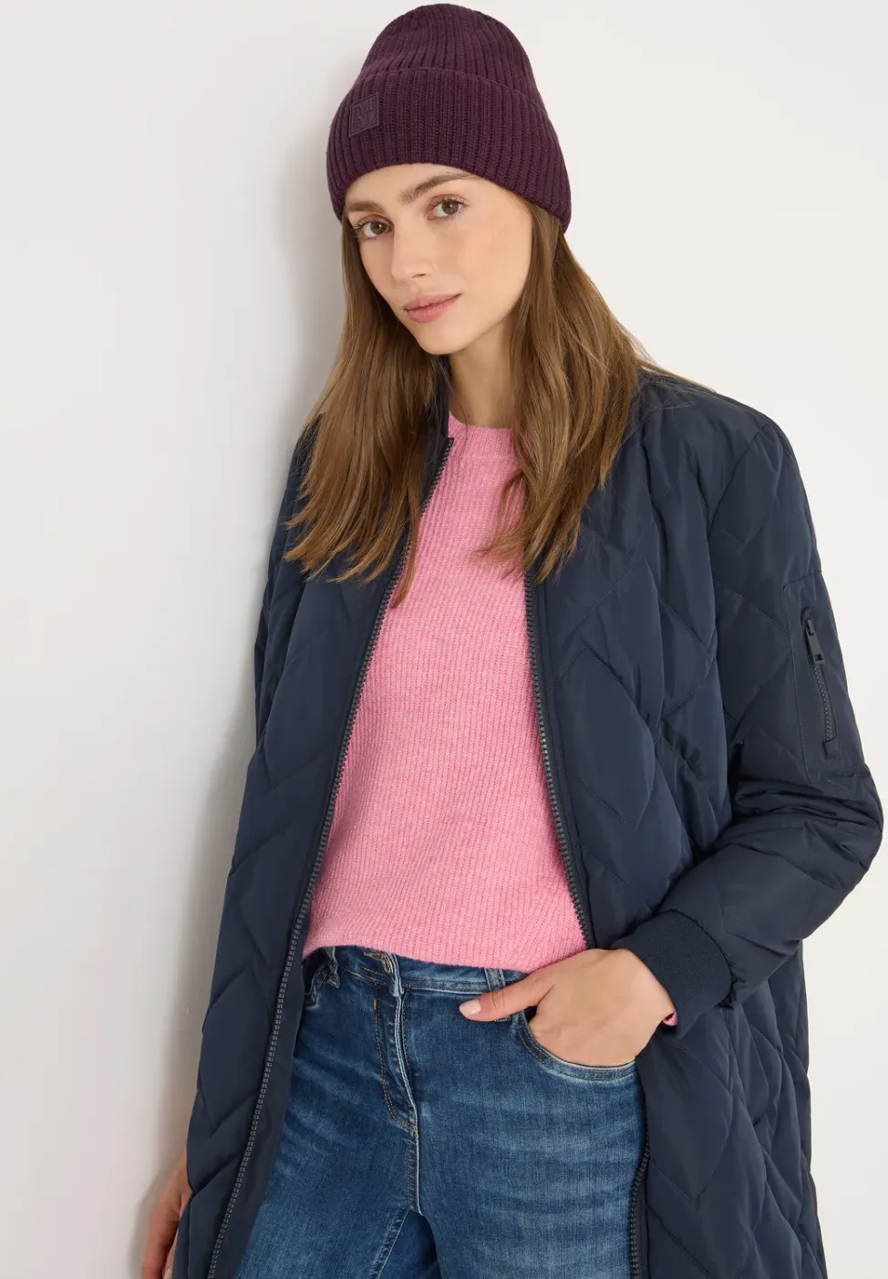 Beanie in effen kleur