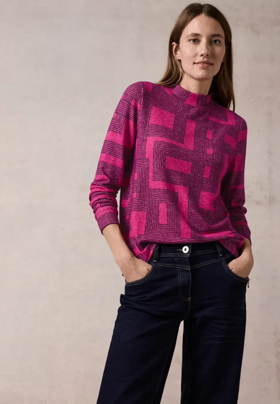 Bedrukt shirt met lange mouwen