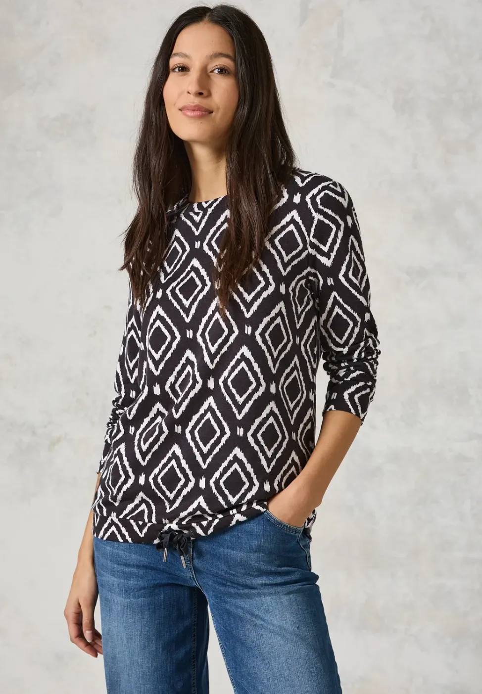 Bedrukt shirt met lange mouwen