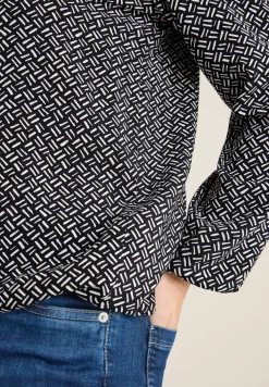 Bedrukte blouse met glitter
