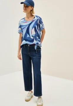 Bedrukte blouse met knoop
