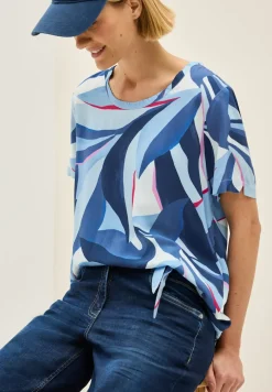 Bedrukte blouse met knoop