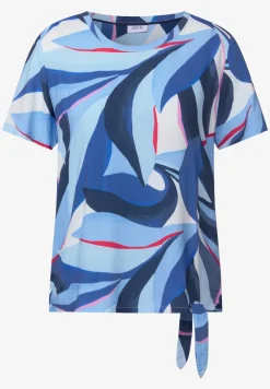 Bedrukte blouse met knoop