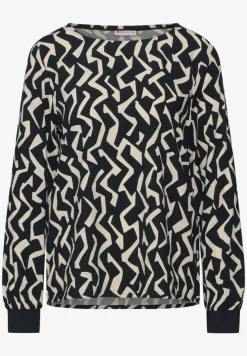 Bedrukte blouse met ronde hals