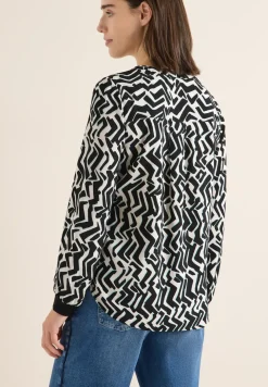 Bedrukte blouse met tape