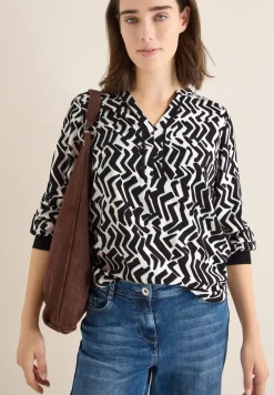 Bedrukte blouse met tape