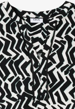 Bedrukte blouse met tape