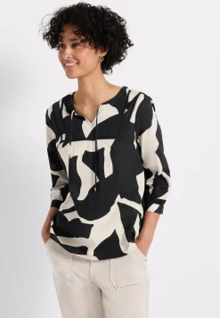 Bedrukte blouse met tape details