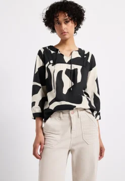 Bedrukte blouse met tape details