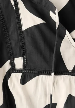 Bedrukte blouse met tape details