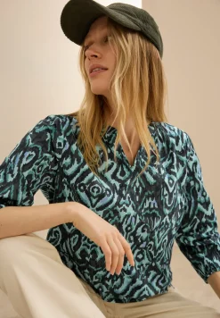 Bedrukte katoenen blouse