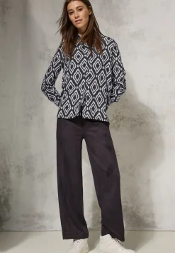 Bedrukte lange blouse