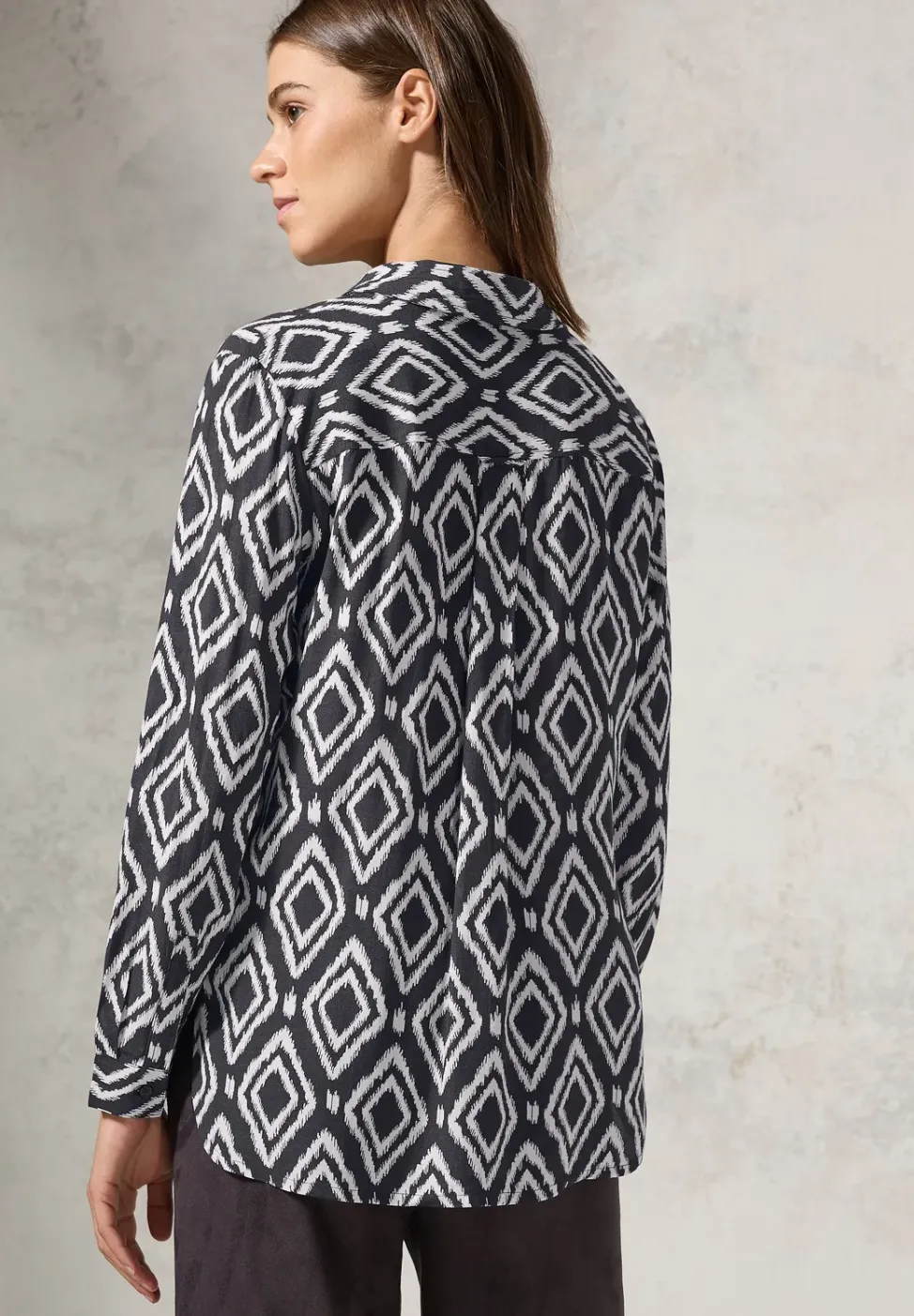 Bedrukte lange blouse