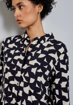 Bedrukte overhemdblouse